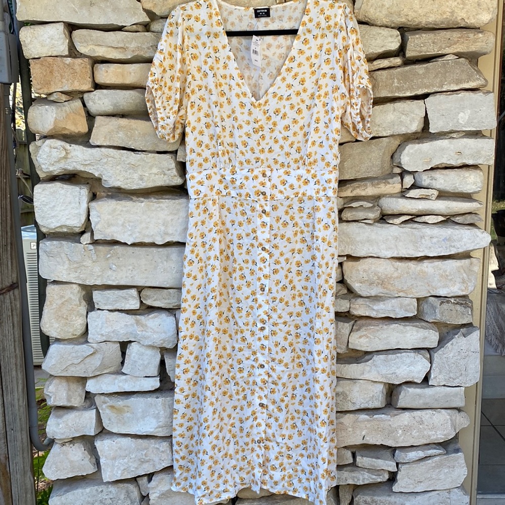 Cotton:ON Chloe Puff Sleeve MIDI Dress